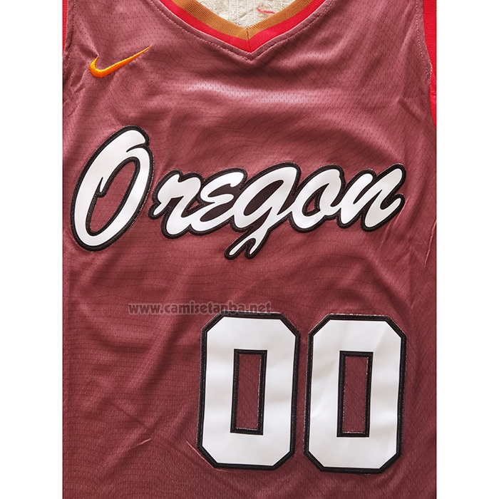 Camiseta Portland Trail Blazers Carmelo Anthony #00 Ciudad 2020-21 Marron